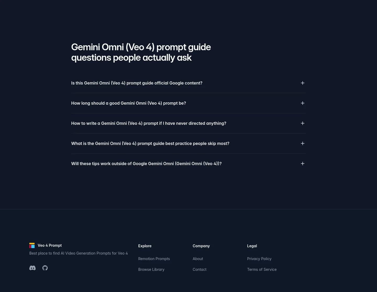veo4prompt.com — FAQ