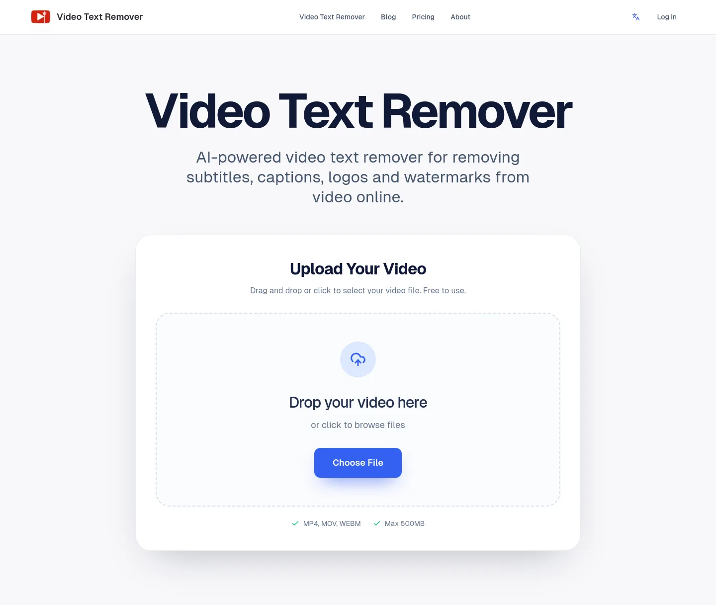 videotextremover.com — Hero