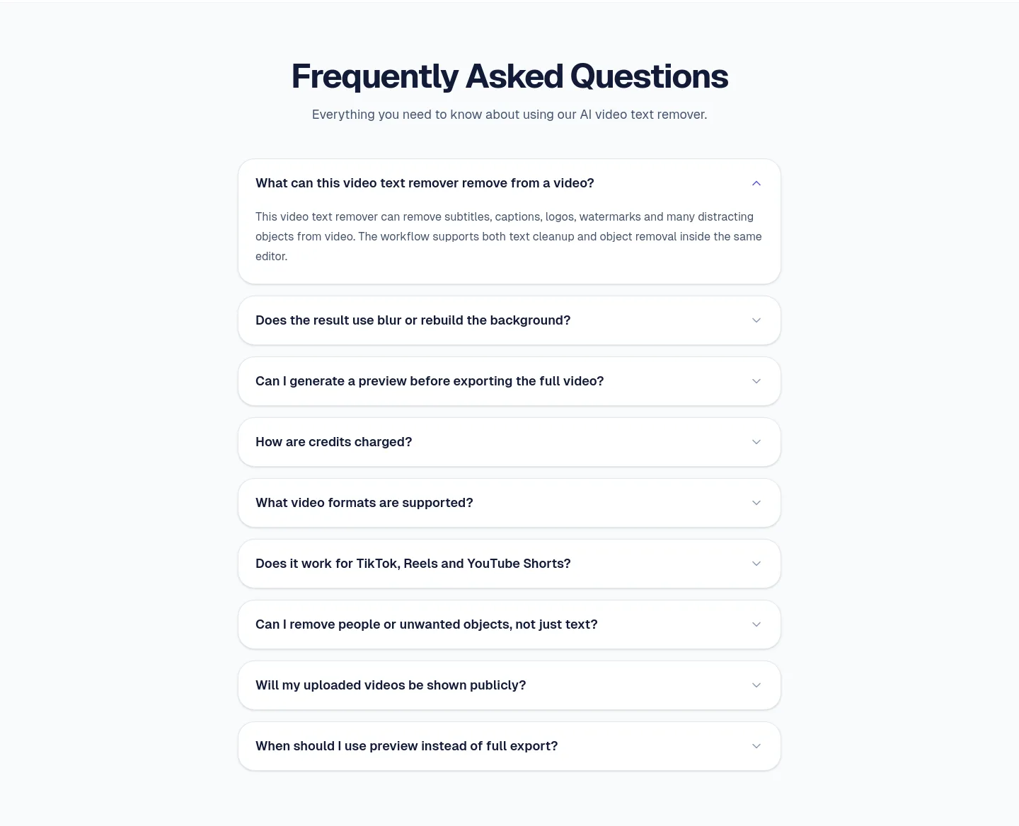 videotextremover.com — FAQ
