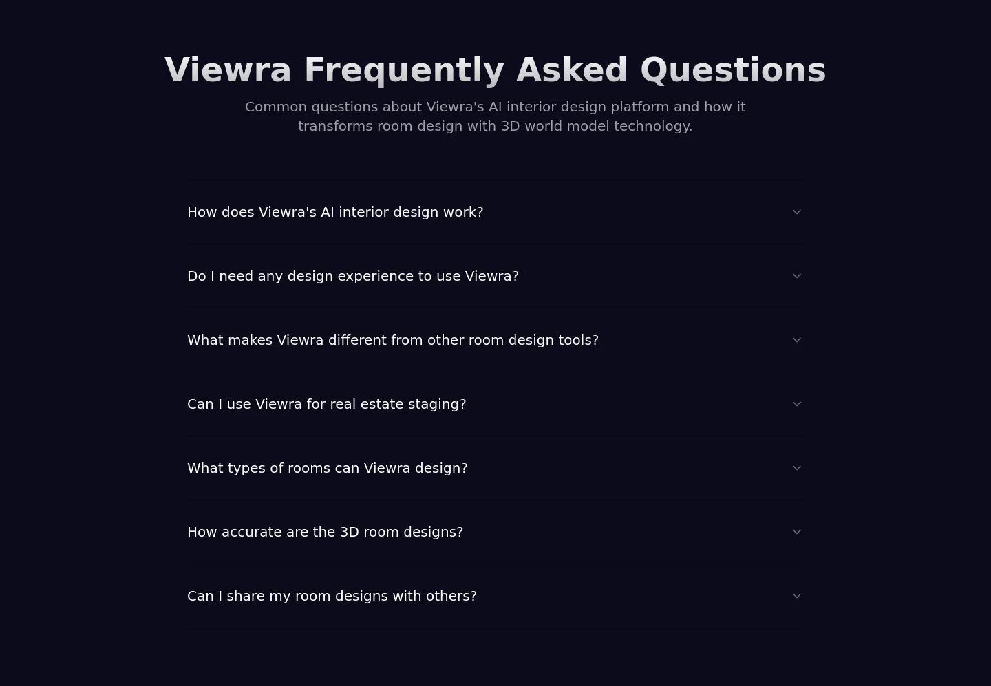 viewra.co FAQ section