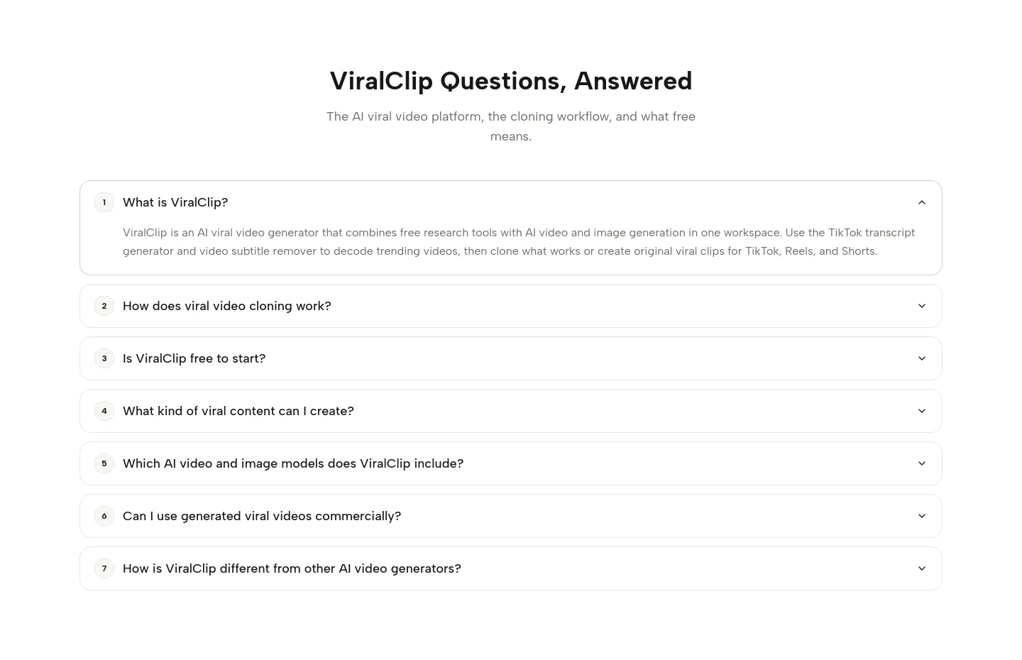 viralclip.app — FAQ
