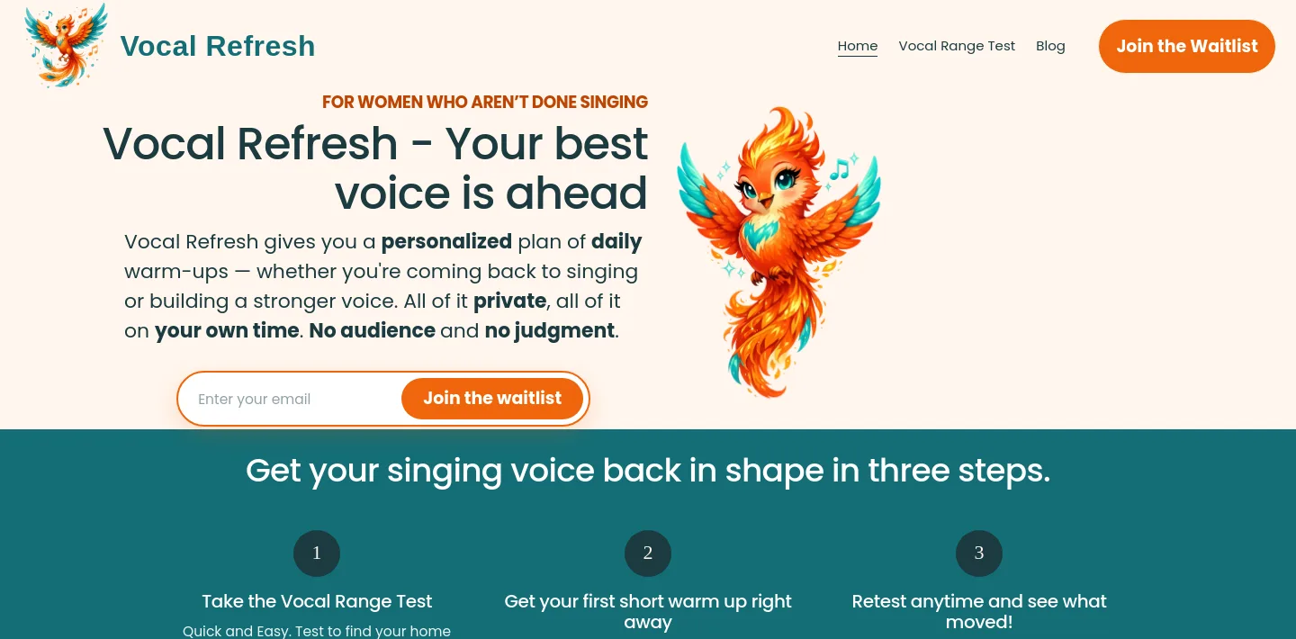 vocalrefresh.com — Hero