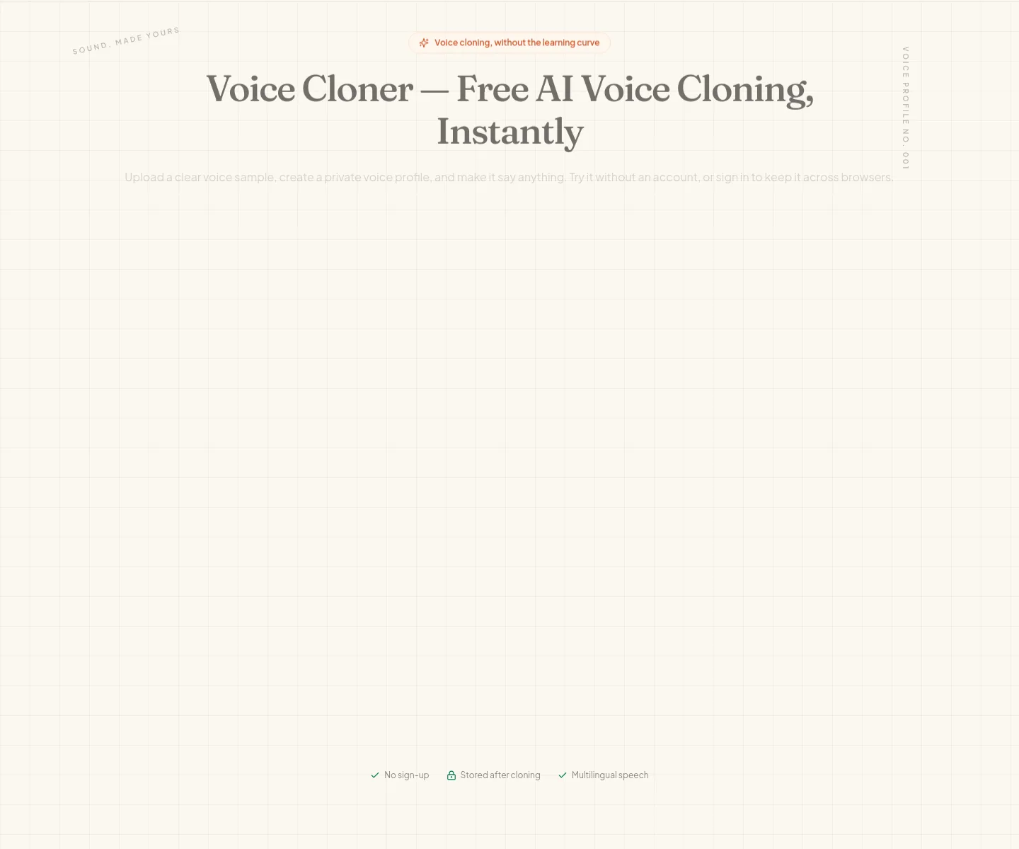 voicecloner.org — a real Hero section