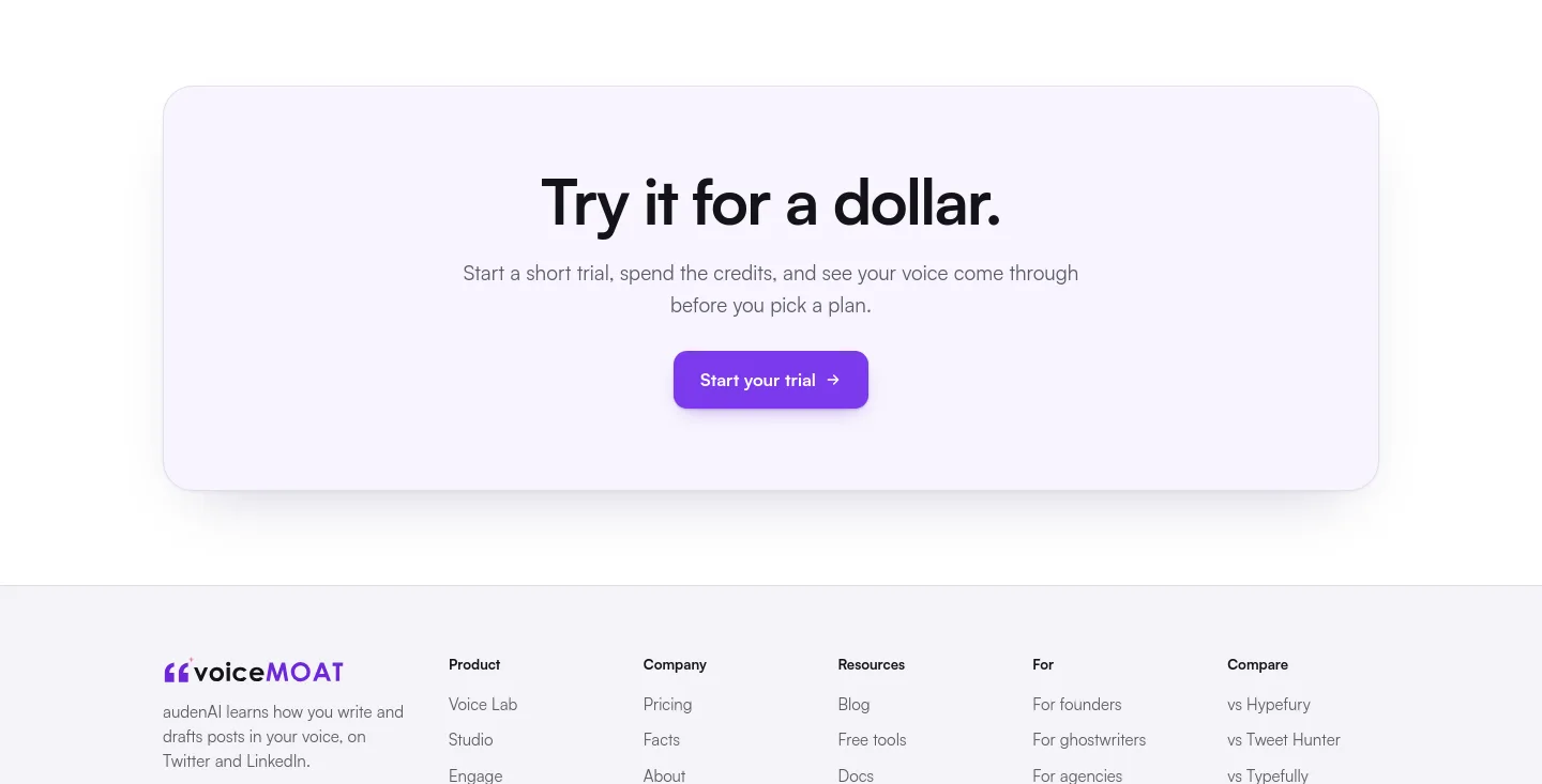 voicemoat.com CTA section