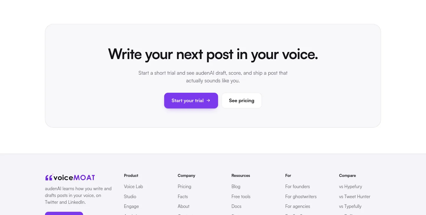 voicemoat.com CTA section
