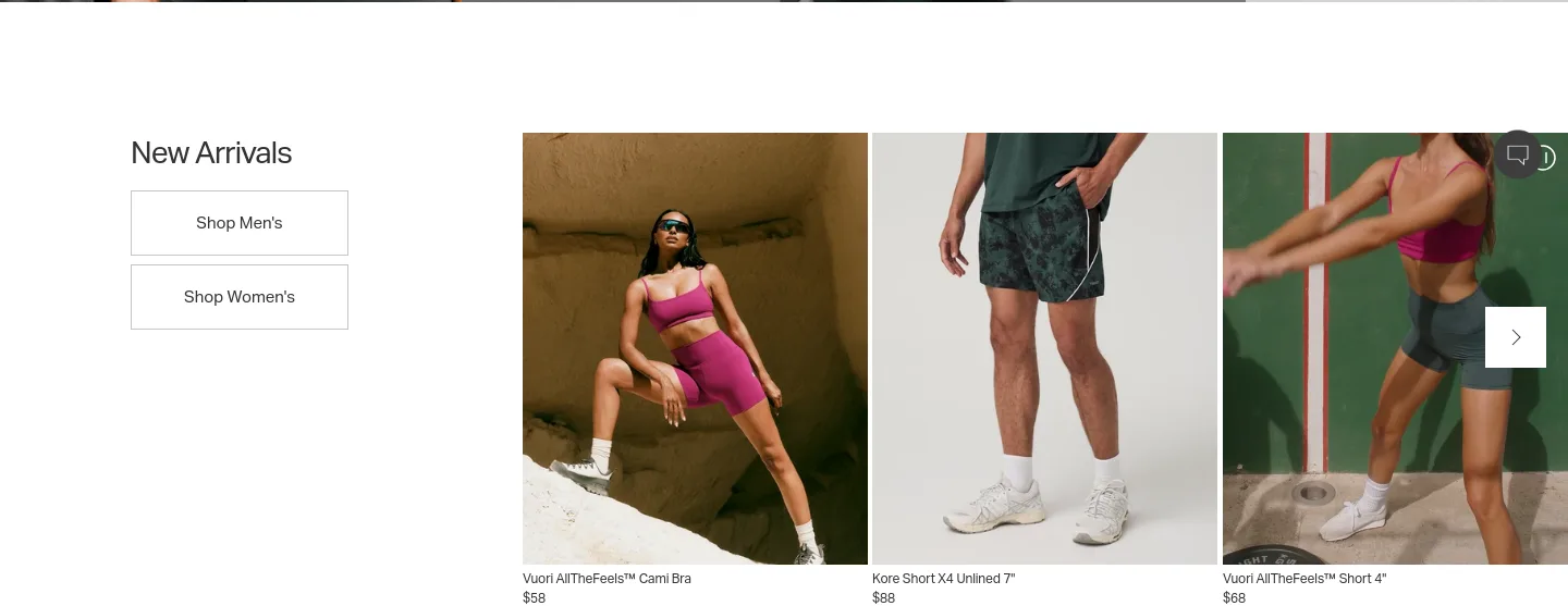 vuoriclothing.com — Hero