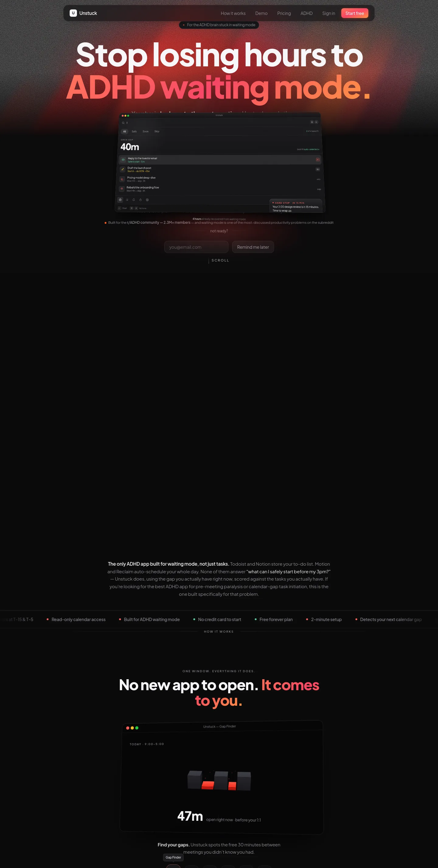 waitingmode.app — Hero + Logo Wall + Pricing + FAQ