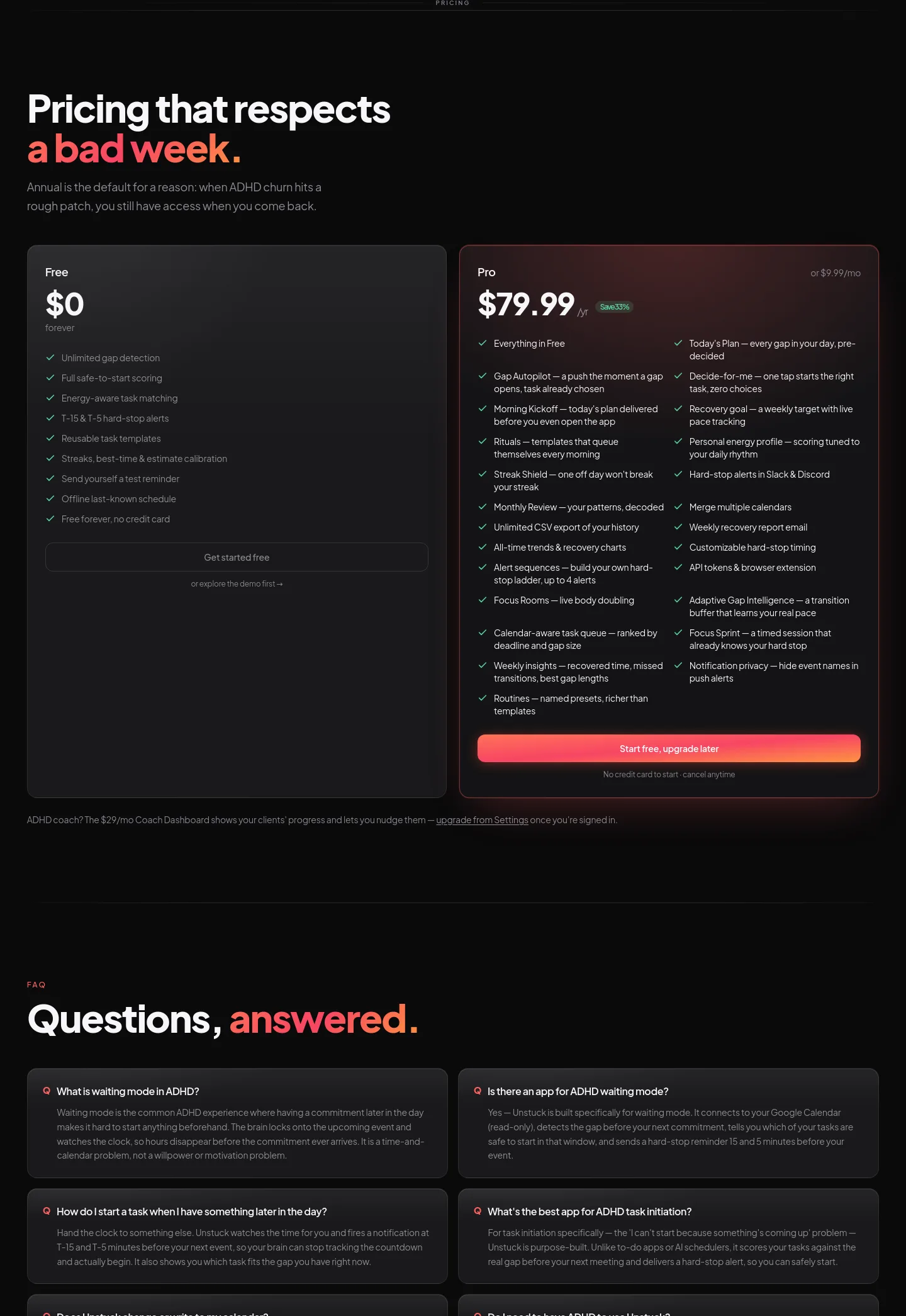 waitingmode.app — Pricing