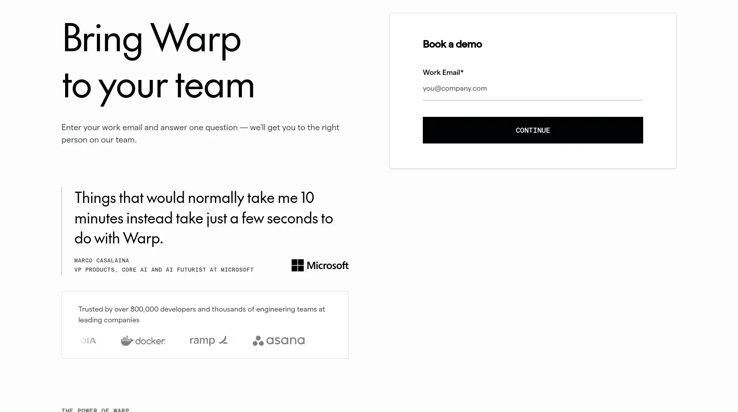 warp.dev Logo Wall section