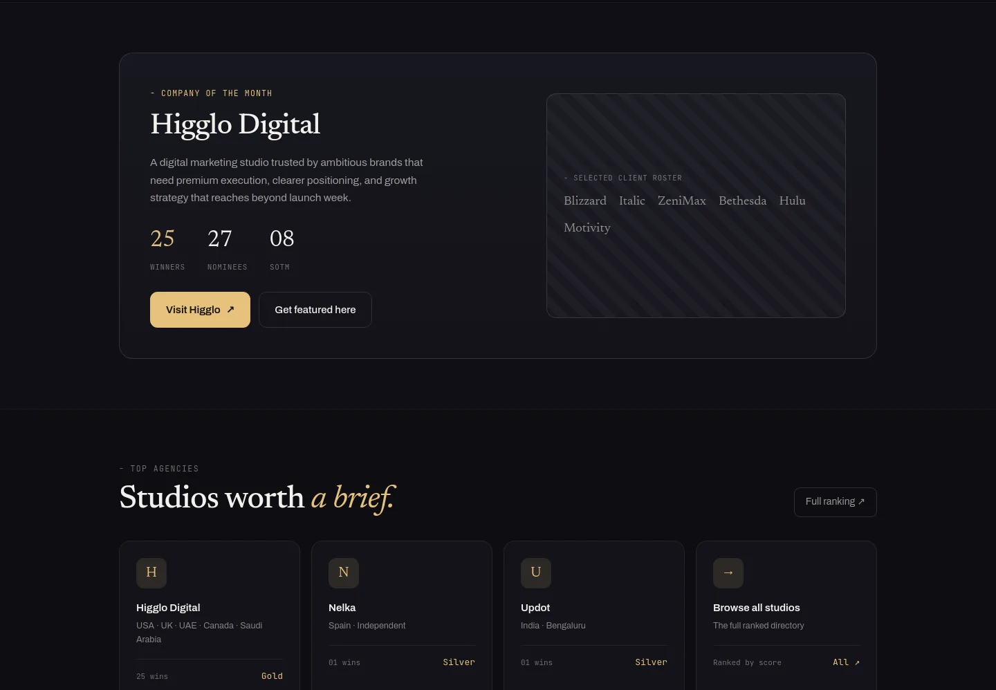 webdesignawards.io — Logo Wall