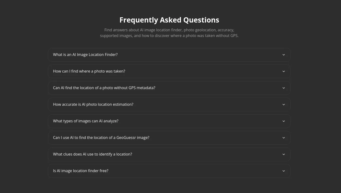 wherewastaken.com — FAQ