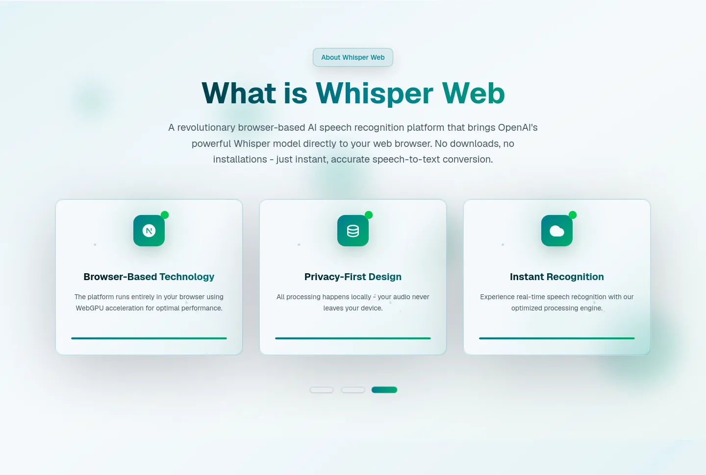 whisperweb.art — Features