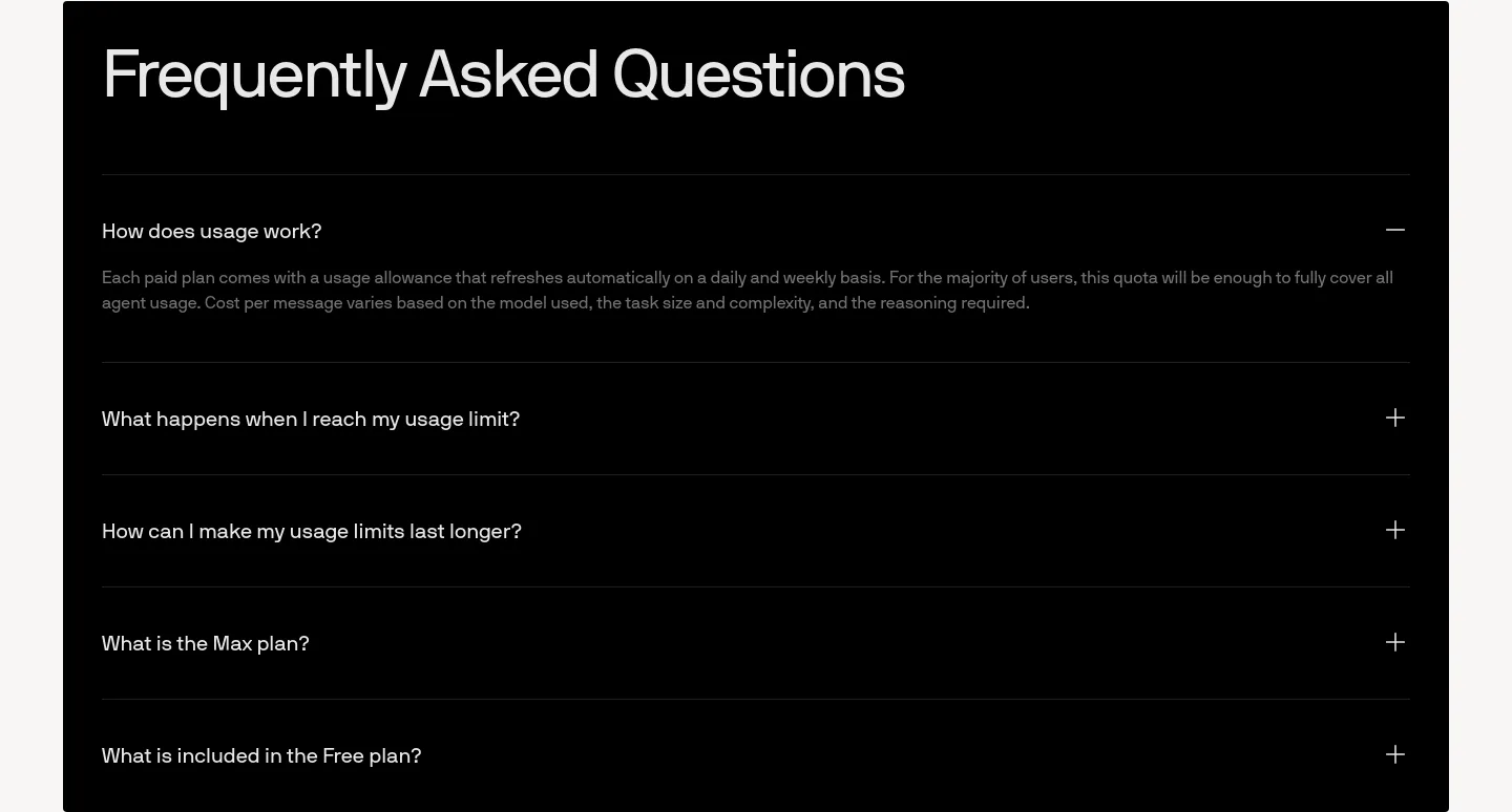 windsurf.com FAQ section
