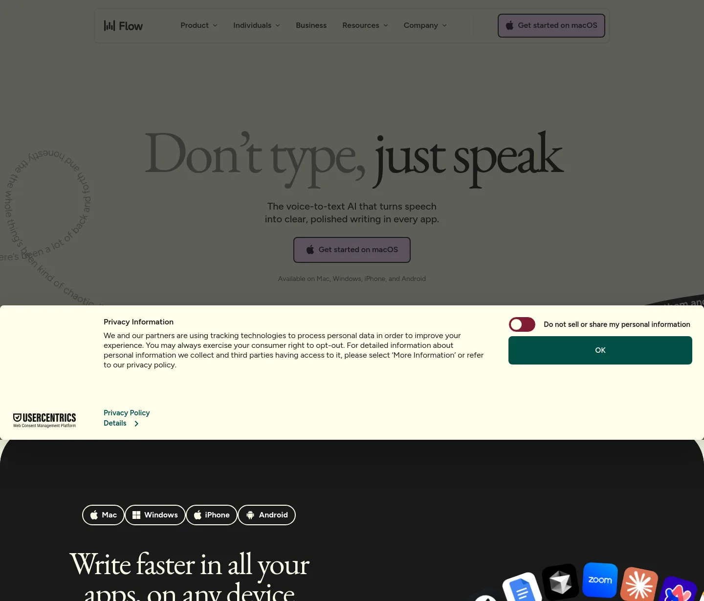 wisprflow.ai — Hero