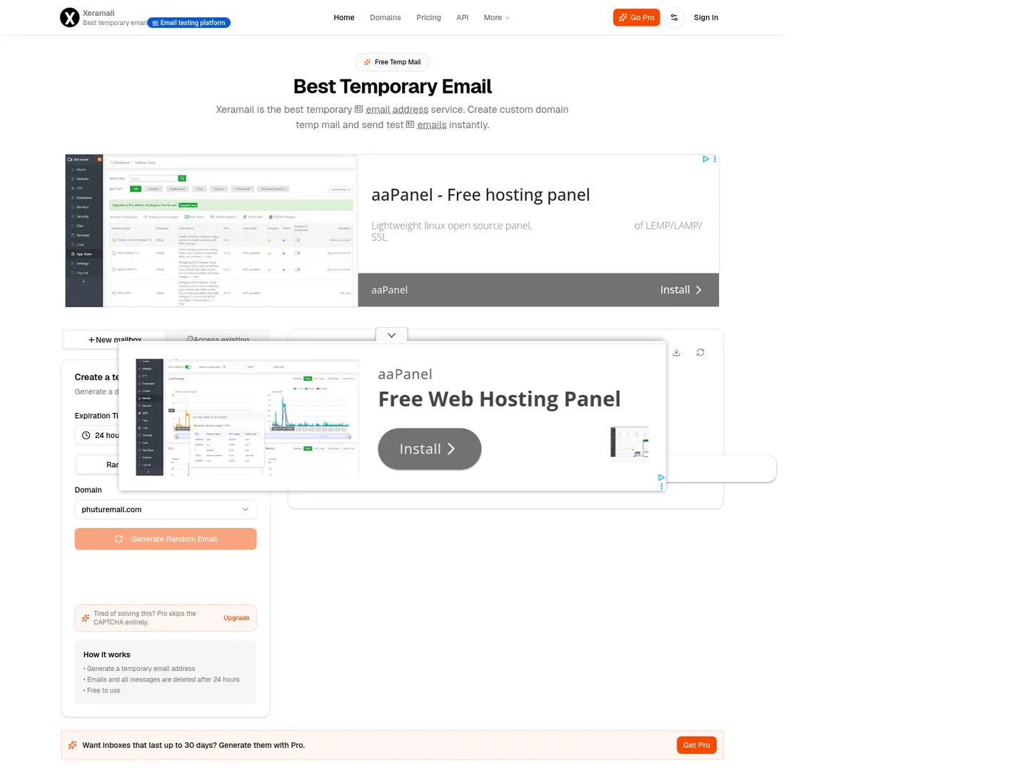 xeramail.com — Hero + Features + FAQ
