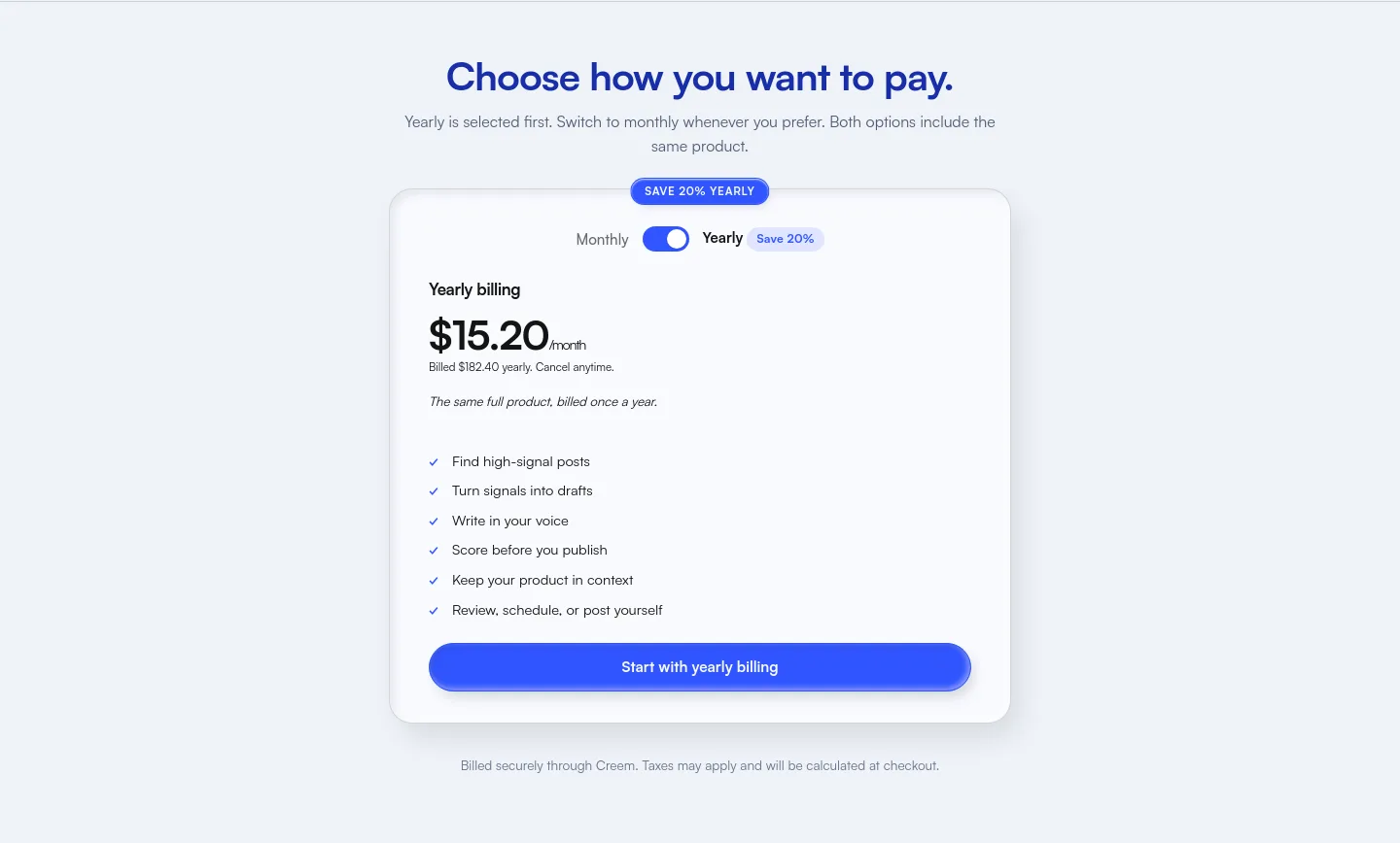 xfaste.st — Pricing