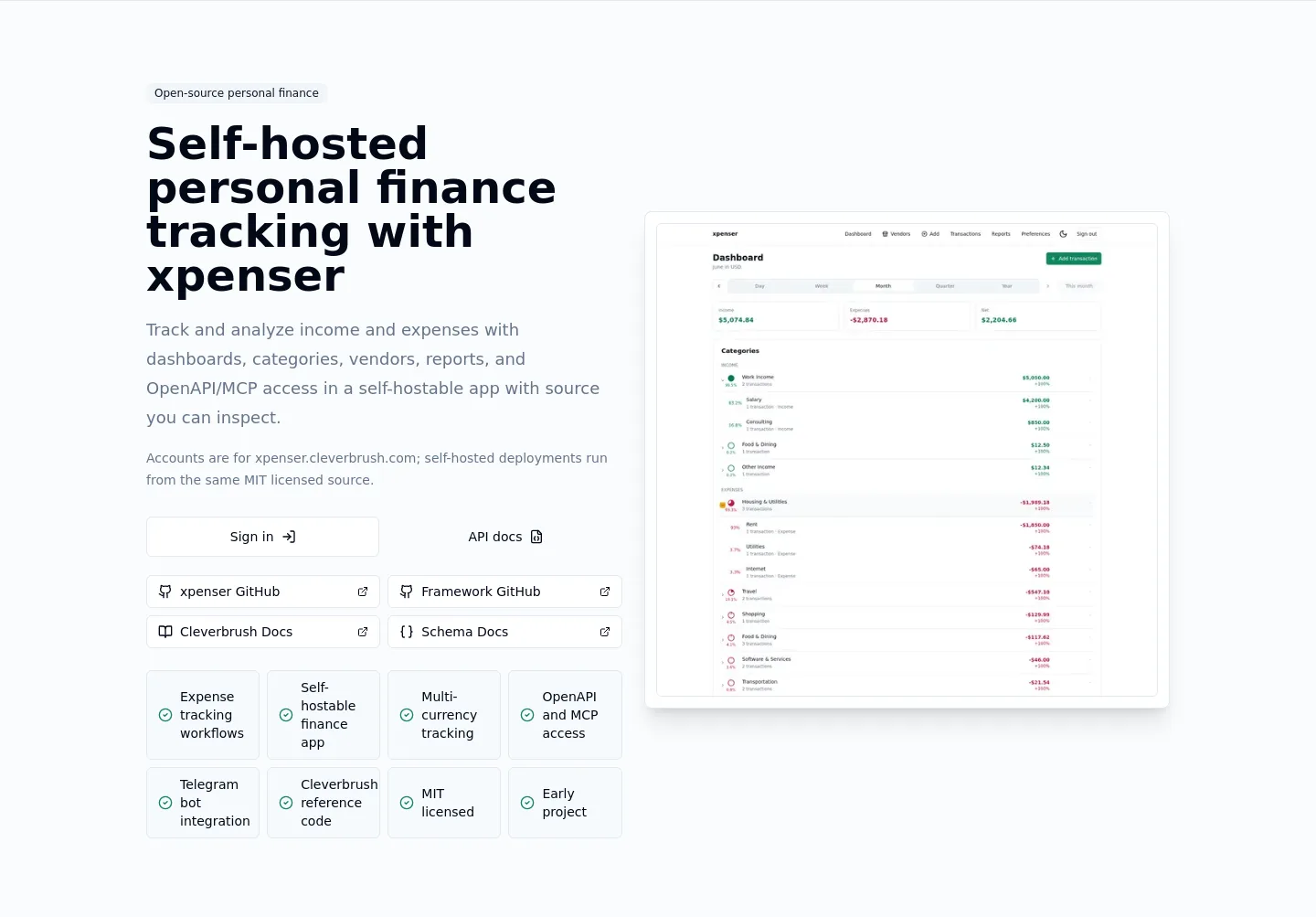 xpenser.cleverbrush.com — Hero