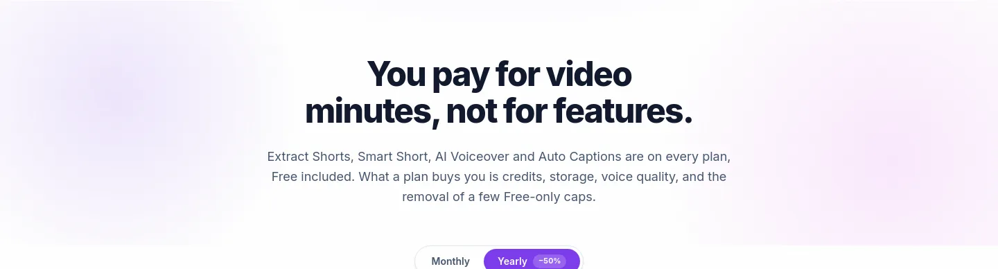ytshorts.ai Hero section