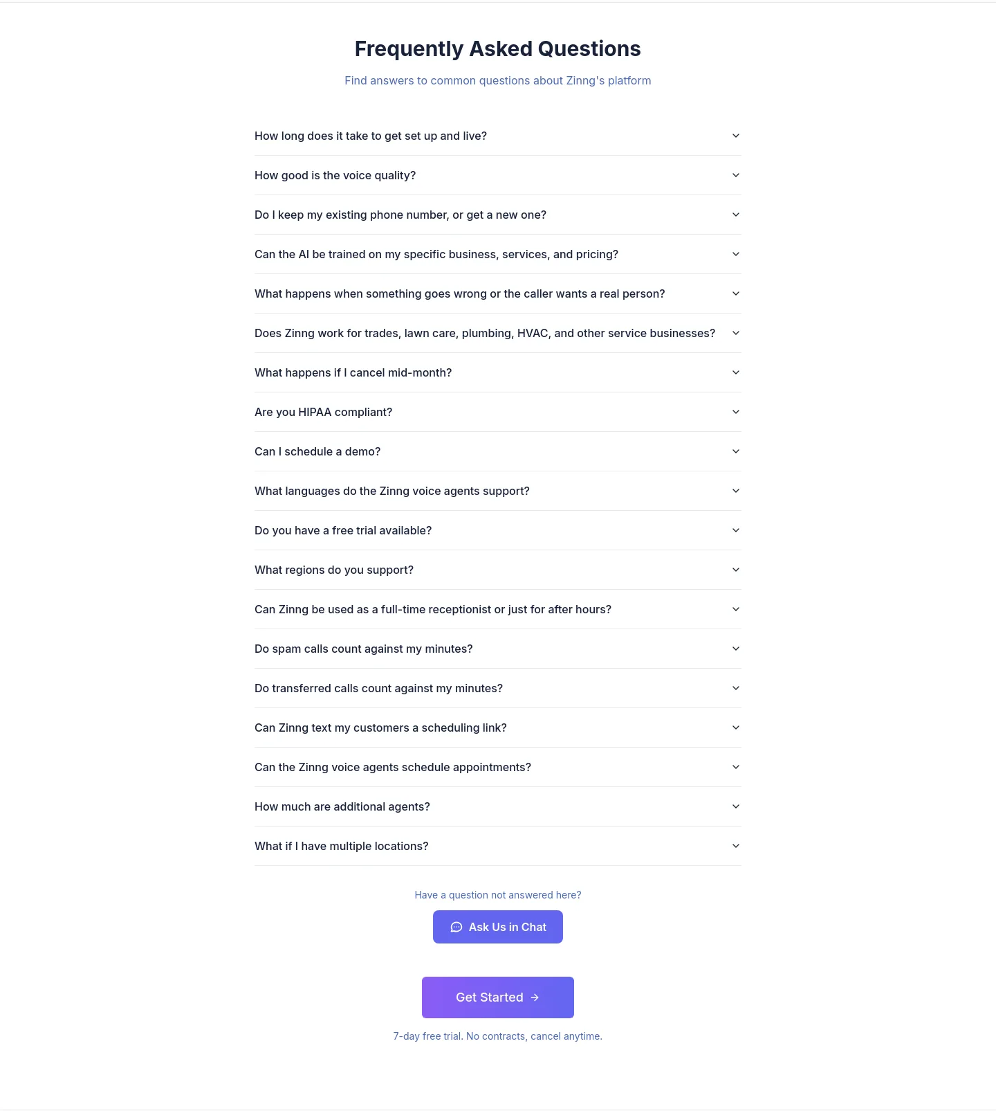 zinng.ai — FAQ
